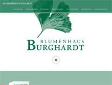 Tablet Screenshot of blumenhaus-burghardt.de